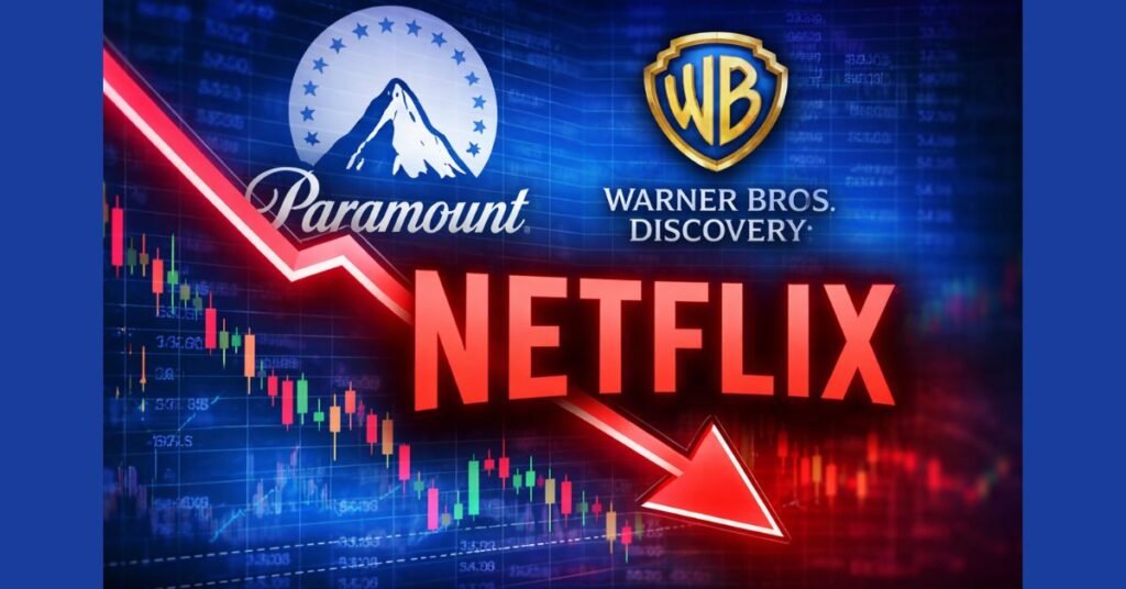 Netflix Stock Slips as Paramount–Warner Bros. Deal Advances
